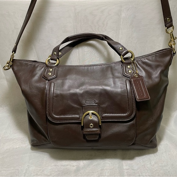 Coach Cambell Izzy Mahogany Brown Large Satchel/Tote, LNC - Picture 3 of 14